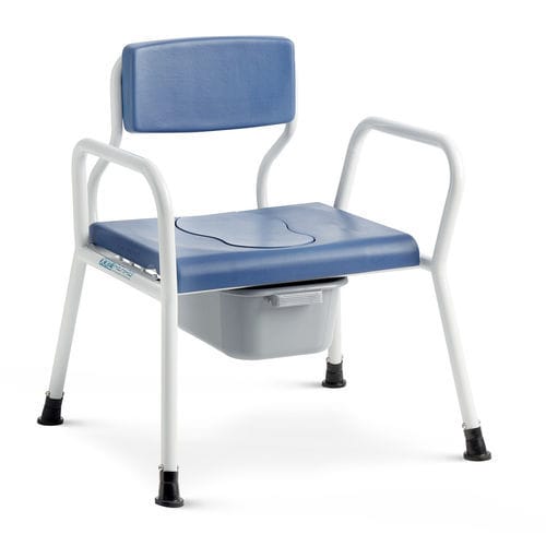 Silla de ducha con reposabrazos - 5X-0142-0 series - Bristol Maid Hospital Metalcraft - bariátrica / con orinal