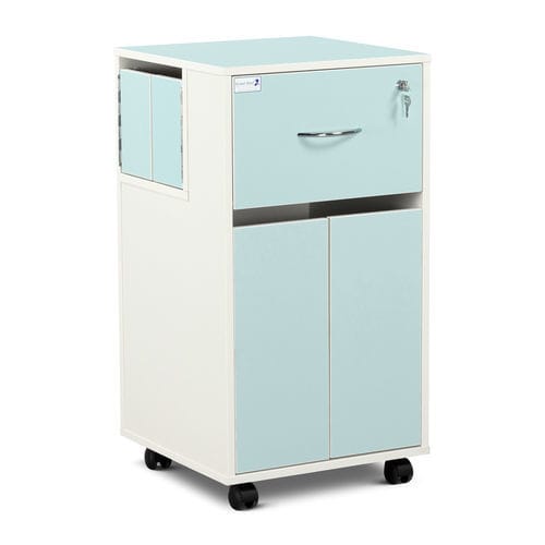 Mesa de cabecera con compartimentos - BC3C/GW - Bristol Maid Hospital Metalcraft - con cajones / de bloqueo / con ruedas