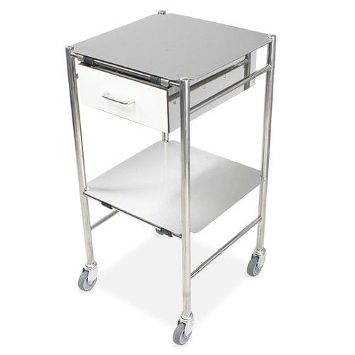 Carro para apósitos - DUS/R  - Bristol Maid Hospital Metalcraft - de acero inoxidable / con cajón / con canasta