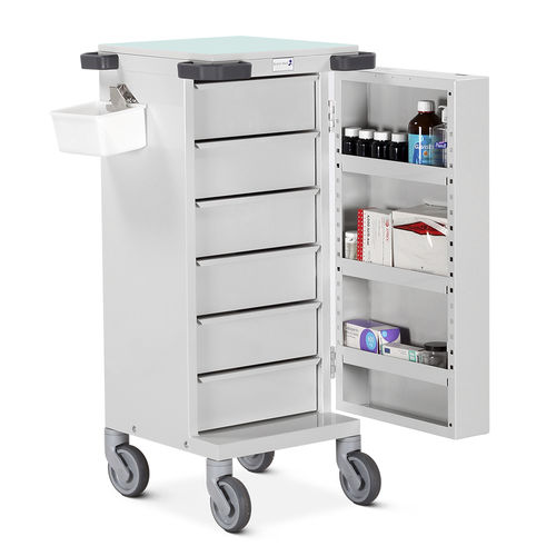 Carro médico - PTS/HSB/DR6 - Bristol Maid Hospital Metalcraft - de medicamentos / para transporte / de almacenamiento