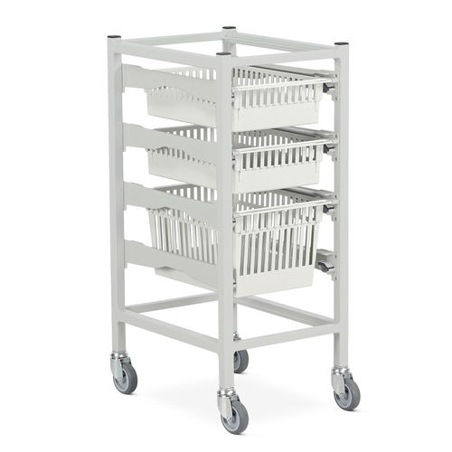 Carro de dispensación de medicamentos - 4D1DSTCM - Bristol Maid Hospital Metalcraft - de acero inoxidable / con canasta / móvil