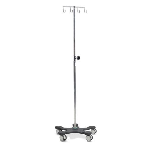 Portasueros con ruedas - PS/P/SC/4H - Bristol Maid Hospital Metalcraft - 4 ganchos / para bomba de jeringa / de acero inoxidable