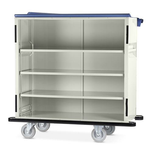 Carro para bolsas para ropa limpia - WT/48 series - Bristol Maid Hospital Metalcraft - de hospital / de limpieza / con estante