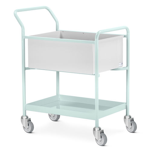 Carro médico - MRT/TR/1B  - Bristol Maid Hospital Metalcraft - para historiales médicos / para transporte / de acero inoxidable