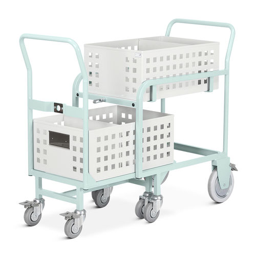 Carro médico - MRT/TR/2B/DUO  - Bristol Maid Hospital Metalcraft - para historiales médicos / para transporte / de acero inoxidable