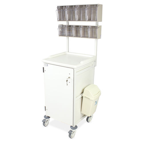 Carro de anestesia - CTANAEM1/10/3S2D/HSB - Bristol Maid Hospital Metalcraft - para cuidados / de limpieza / de acero inoxidable