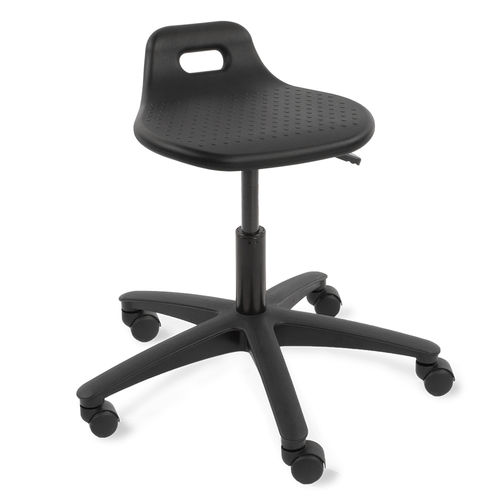 Taburete para centro sanitario - 5TS/PE/PU  - Bristol Maid Hospital Metalcraft - de altura variable / neumático / con ruedas