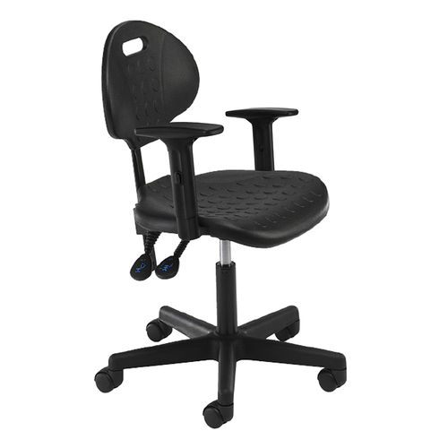 Silla con reposabrazos - 5TS/TEC/M/AA/PU	 - Bristol Maid Hospital Metalcraft - con ruedas / con respaldo alto / neumática