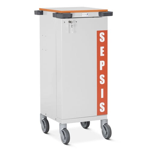Carro médico - SEPS/6/HSB - Bristol Maid Hospital Metalcraft - para aparato / para cuidados / de acero inoxidable