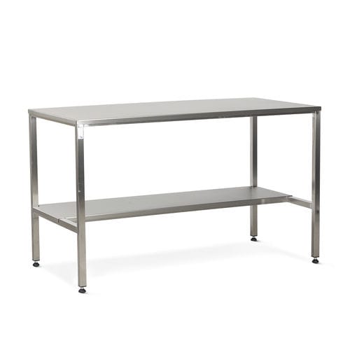 Mesa de trabajo - PTS/115 - Bristol Maid Hospital Metalcraft - para sala blanca / rectangular / con ruedas