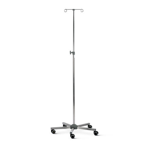 Portasueros con ruedas - DPKS series - Bristol Maid Hospital Metalcraft - 2 ganchos / de acero inoxidable / de altura variable
