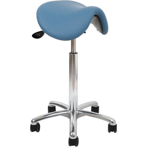 Taburete para centro sanitario - 5TS/SA/PL/VBLU	 - Bristol Maid Hospital Metalcraft - con forma de silla de montar / con forma de T / azul