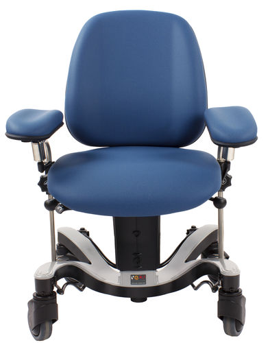 Sillón de reconocimiento de flebotomía - 5SS/PHLC/SU/VBLU	 - Bristol Maid Hospital Metalcraft - neumático / manual / con ruedas