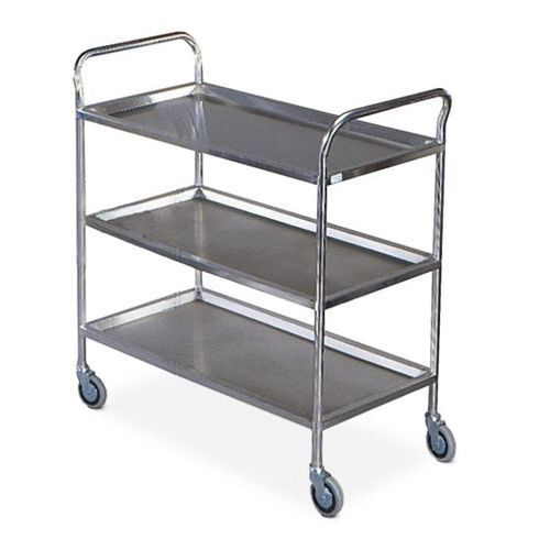 Carro de uso general - WT/33/SS/3 - Bristol Maid Hospital Metalcraft - de acero inoxidable / 3 estantes / móvil