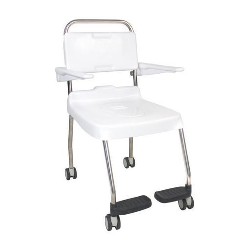 Silla con orinal para personas con movilidad reducida - Easyclean - Bristol Maid Hospital Metalcraft - portátil / con cubo / con reposabrazos
