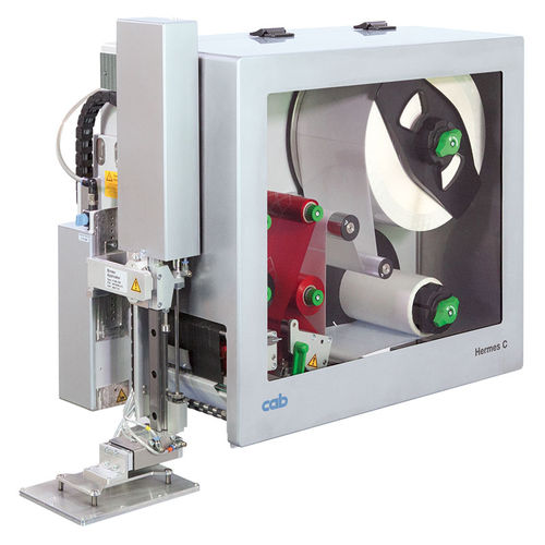 Impresora de etiquetas - Hermes C - cab Produkttechnik - de transferencia térmica / en tiempo real / de 2 colores