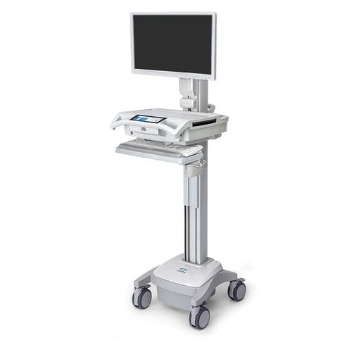 Estación de trabajo informática médica - Trio™ - Capsa Healthcare - para ordenador portátil / de altura regulable / móvil