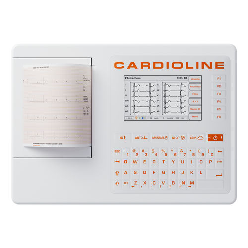 Electrocardiógrafo para diagnóstico en reposo - ECG100S - Cardioline - 12 canales / digital / con impresora