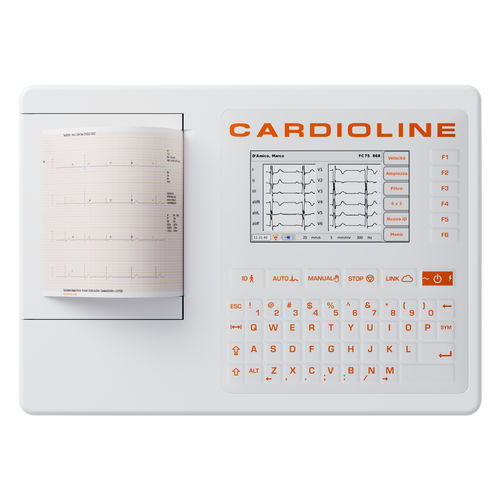 Electrocardiógrafo para diagnóstico en reposo - ECG100+ - Cardioline - 12 canales / digital / con impresora