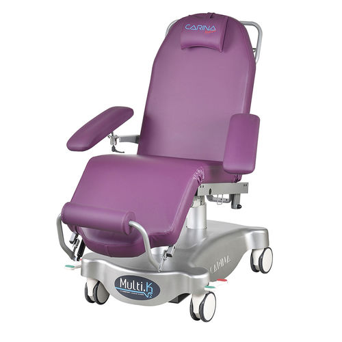 Sillón para tratamiento eléctrico - MULTIKA V2 - CARINA  - 3 secciones / con reposapiés / con ruedas