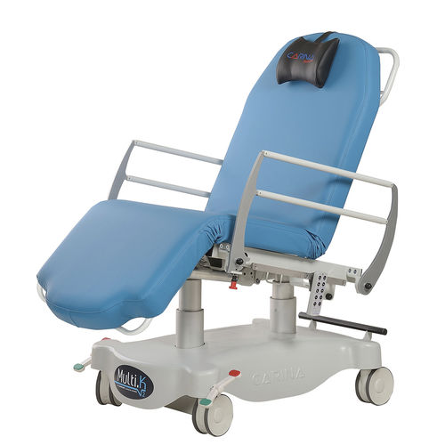Sillón para tratamiento eléctrico - MULT-V2-600 - CARINA  - de 3 secciones / con reposabrazos / con ruedas