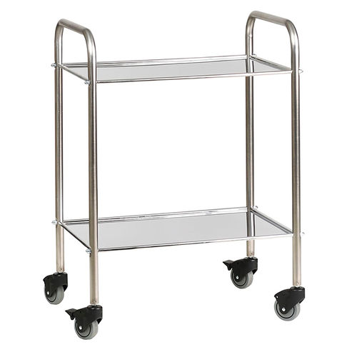 Carro médico - 8812761 - CARINA  - de uso general / de acero inoxidable / 2 bandejas