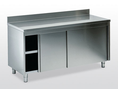 Plataforma de trabajo con espacio de almacenamiento - CEATB0 series - CEABIS - de acero inoxidable