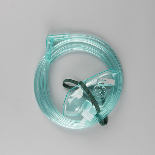 Máscara de oxígeno de PVC - Changzhou Medical Appliances General Factory - transparente / ajustable / de un solo uso