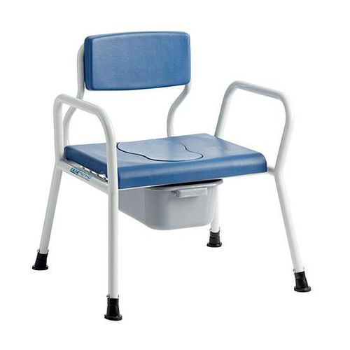 Silla de ducha con reposabrazos - 0142-0 series - Cobi Rehab - con apertura higiénica / con cubo / con respaldo