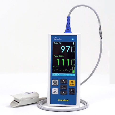 Pulsioxímetro portátil de mano - MD-655P - Comdek Industrial - para hospital / con sensor separado / blanco