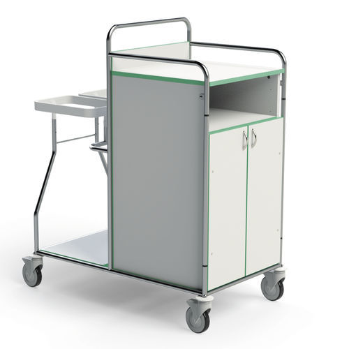 Carro para bolsas para ropa sucia - 251VN-LGH2L - Conf Industries - para ropa limpia / médico / 2 estantes