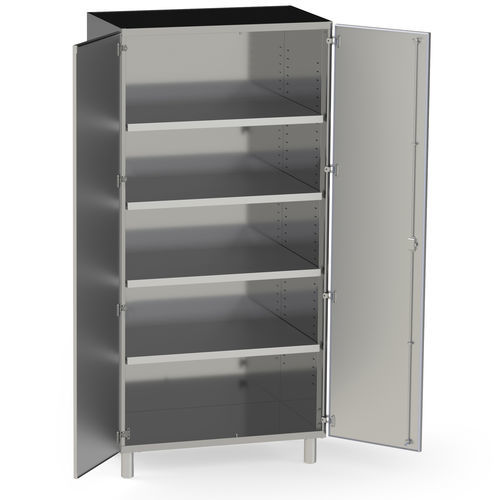 Armario para instrumental - 504SH - Conf Industries - de hospital / con estante / con puertas batientes