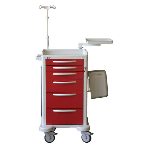 Carro de hospital - Genius - Conf Industries - de emergencia / para dispositivos médicos / de medicamentos
