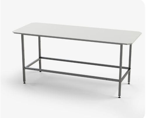 Mesa de trabajo - 191SM - Conf Industries - de inspección de ropa / rectangular / con ruedas