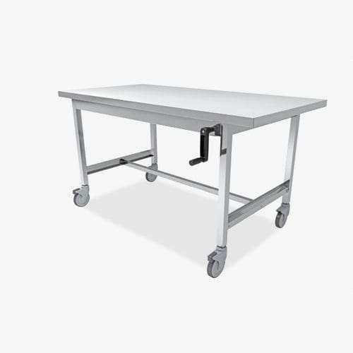 Mesa de trabajo - 191AXCR-ELEVMN - Conf Industries - rectangular / de altura regulable / con ruedas