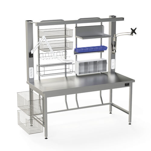 Mesa de trabajo - 191AX-ELEVET - Conf Industries - rectangular / de altura regulable / con ruedas