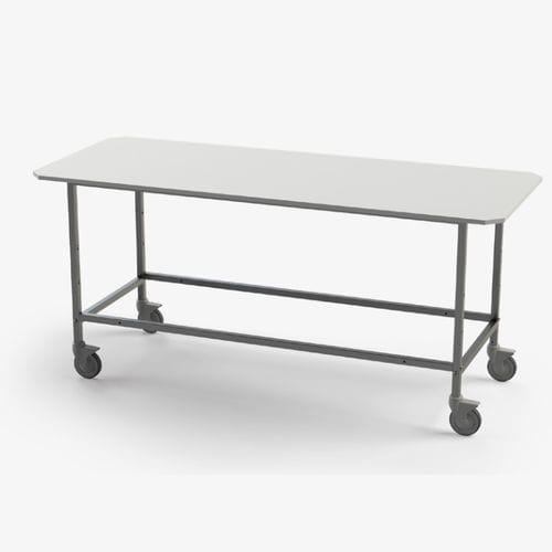 Mesa de trabajo - 191SM-CR - Conf Industries - rectangular / con ruedas
