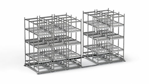 Estantería modular - GROUND-TRACK - Conf Industries - para cestas / para contenedores / móvil