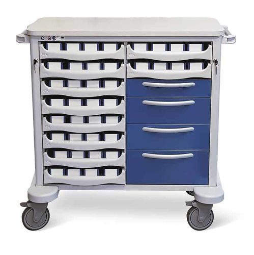 Carro para medicamentos - Unit-dose Plus D-U - Conf Industries - con cajón / de entre 35 y 44 compartimentos