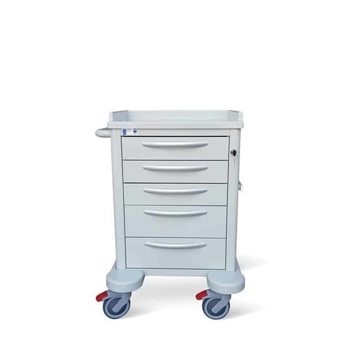 Carro médico - ALFA 01/B - Conf Industries - para cuidados / de metal / 5 cajones