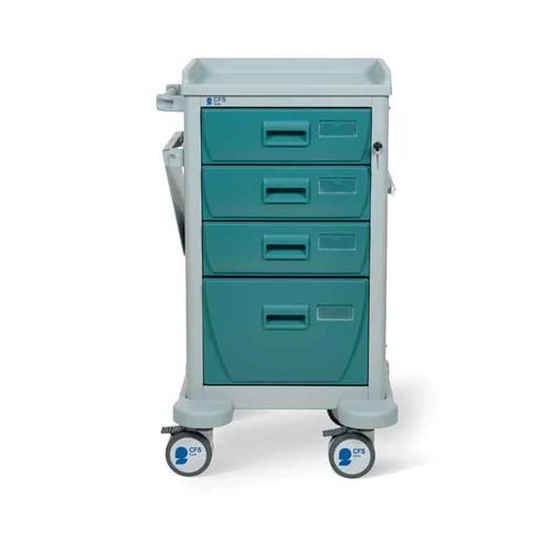 Carro médico - ALFA 01T - Conf Industries - para cuidados / 4 cajones / 1 estante