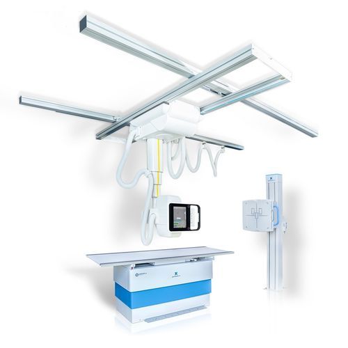 Sistema de radiografía digital - C200 - CONTROL-X Medical - para radiografía polivalente / con brazo portatubos telescópico de techo / con Bucky en el suelo