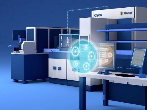 Sistema de automatización de laboratorio de manipuación de líquidos - Radian® - Copan Italia - para microbiología