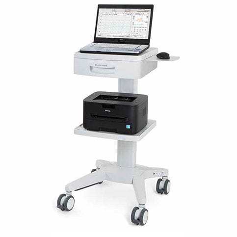 Carro de hospital - easy plus - custo med GmbH - para aparato / de servicio / de almacenamiento