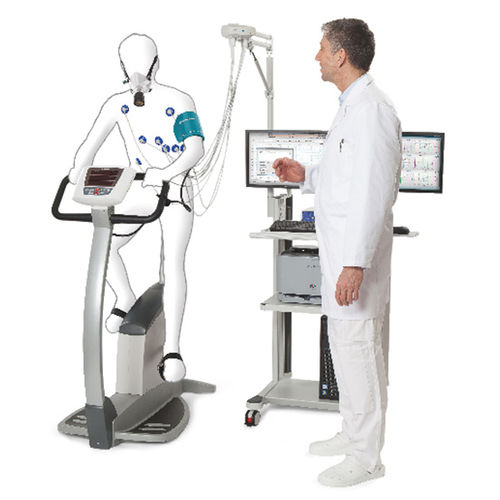 Equipo para pruebas de esfuerzo cardiorespiratorio - ec5000 - custo med GmbH - con bicicleta de ejercicios