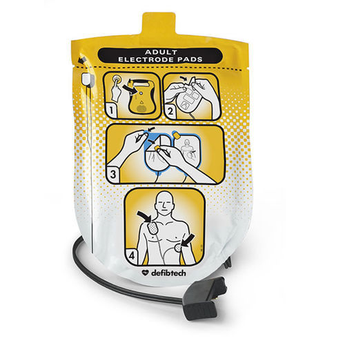 Electrodo de desfibrilación pad - DDP-100 - Defibtech - de un solo uso