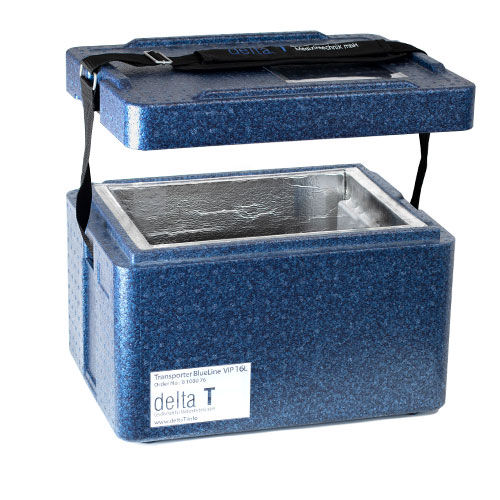 Recipiente para muestras de vacío - B 1000 76 - delta T - Gesellschaft für Medizintechnik - para transporte / biológico / isotérmico
