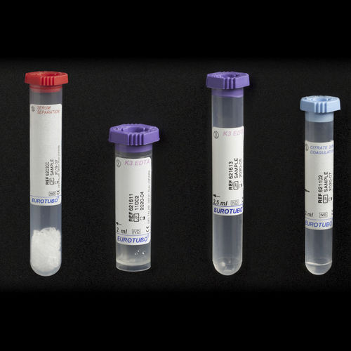Tubo de extracción de laboratorio - 621 series - Deltalab - cilíndrico / de sangre / de polipropileno