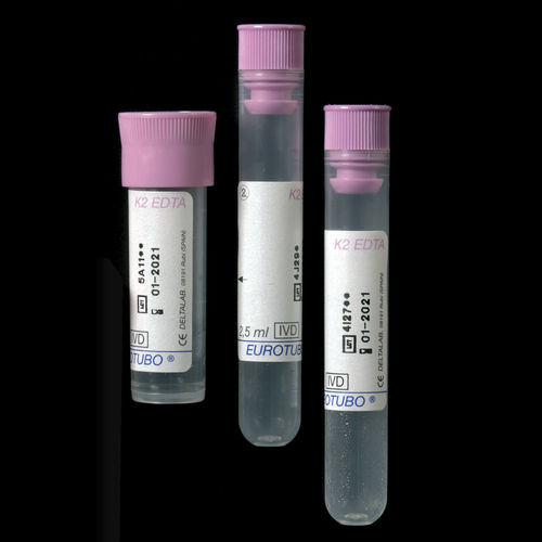 Tubo de extracción de laboratorio - 601603	 - Deltalab - cilíndrico / de sangre / de polipropileno