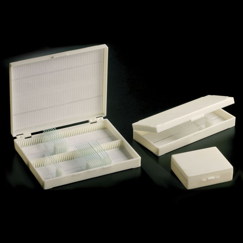 Caja para portaobjetos de microscopio - 19276.B	 - Deltalab - para almacenamiento / de ABS